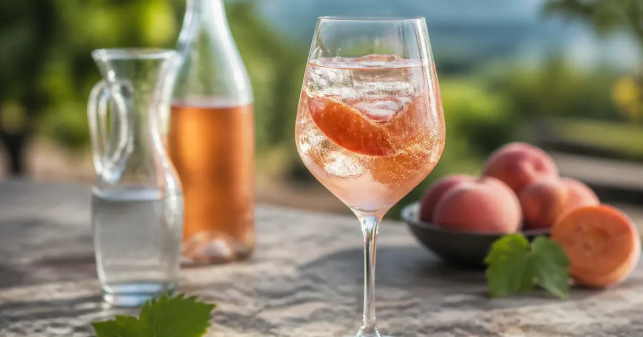 Rosé, pêche, eau gazeuse : un cocktail d’été qui laisse le vin s’exprimer